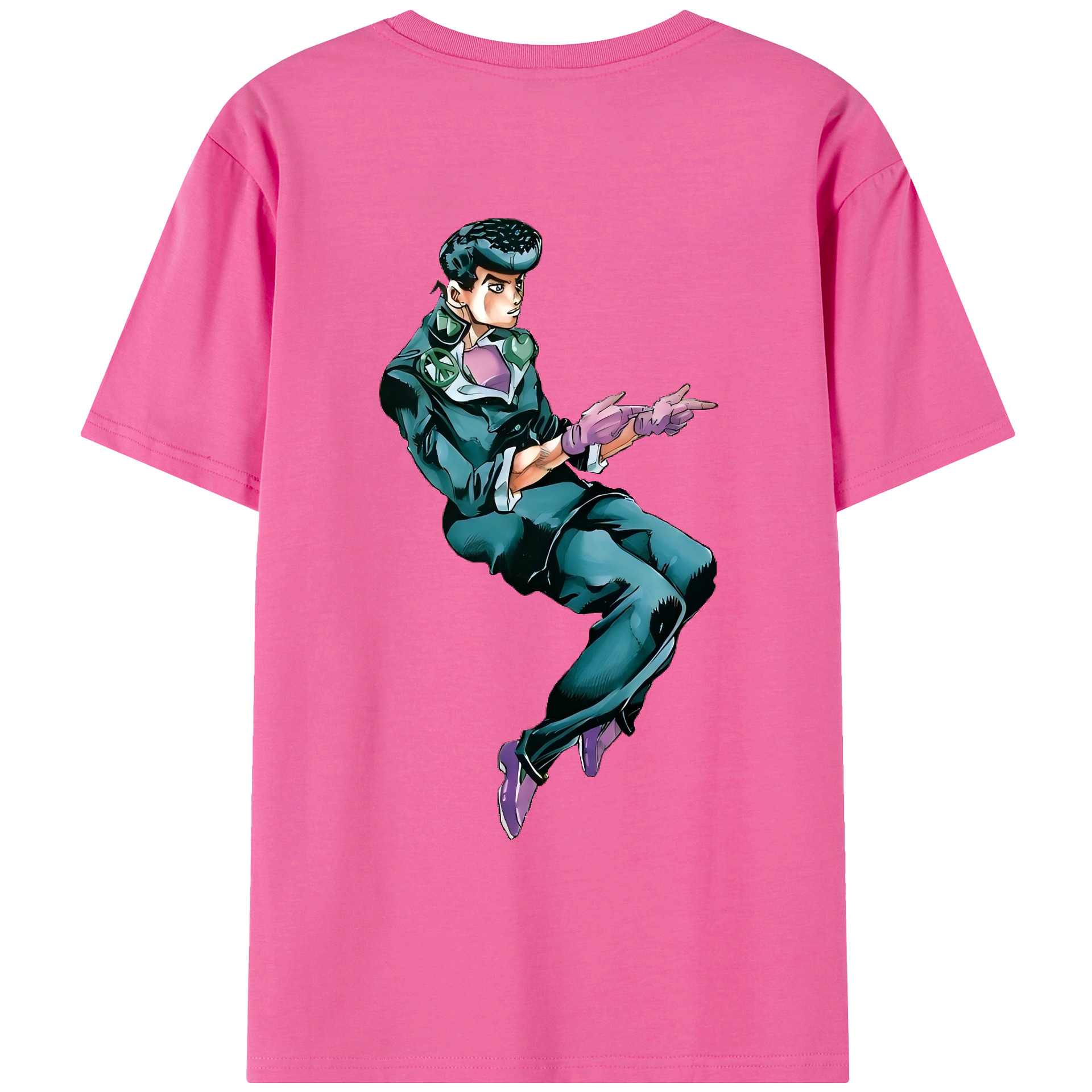 （画像用） ジョジョの奇妙な冒険 ひがしかた じょうすけ JoJo's Bizarre Adventure Higashikata Josuke レディース半袖Tシャツ(バックプリント)